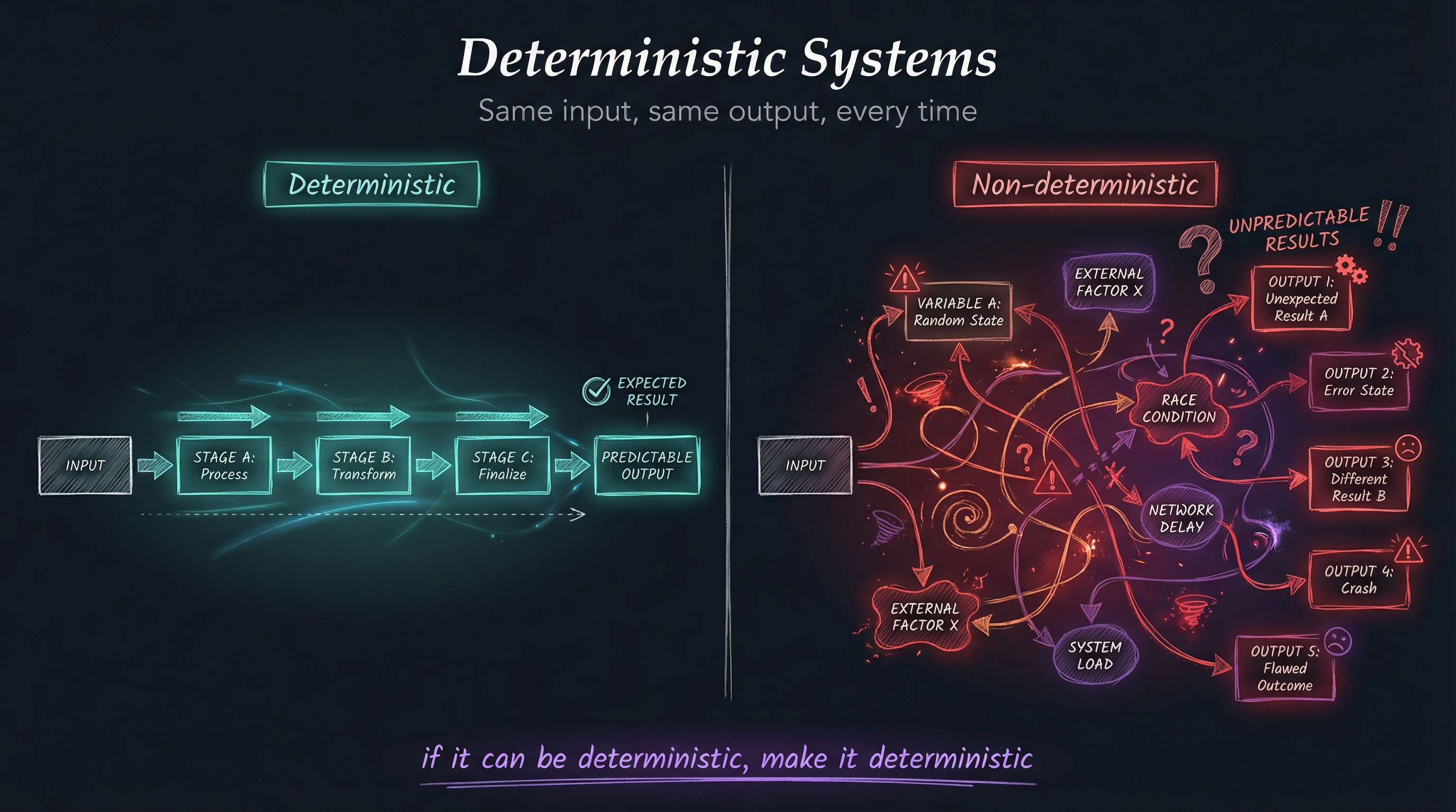 As Deterministic as Possible